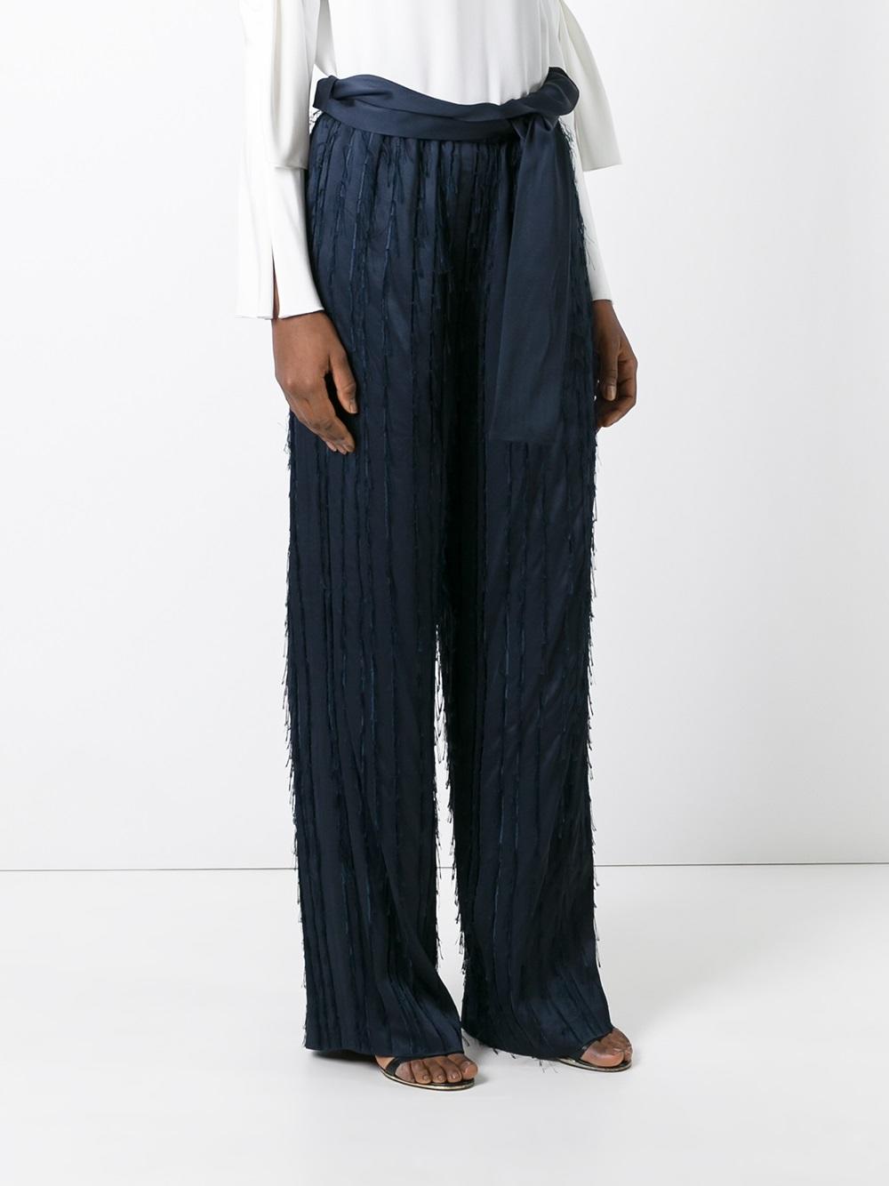 fringed palazzo pants