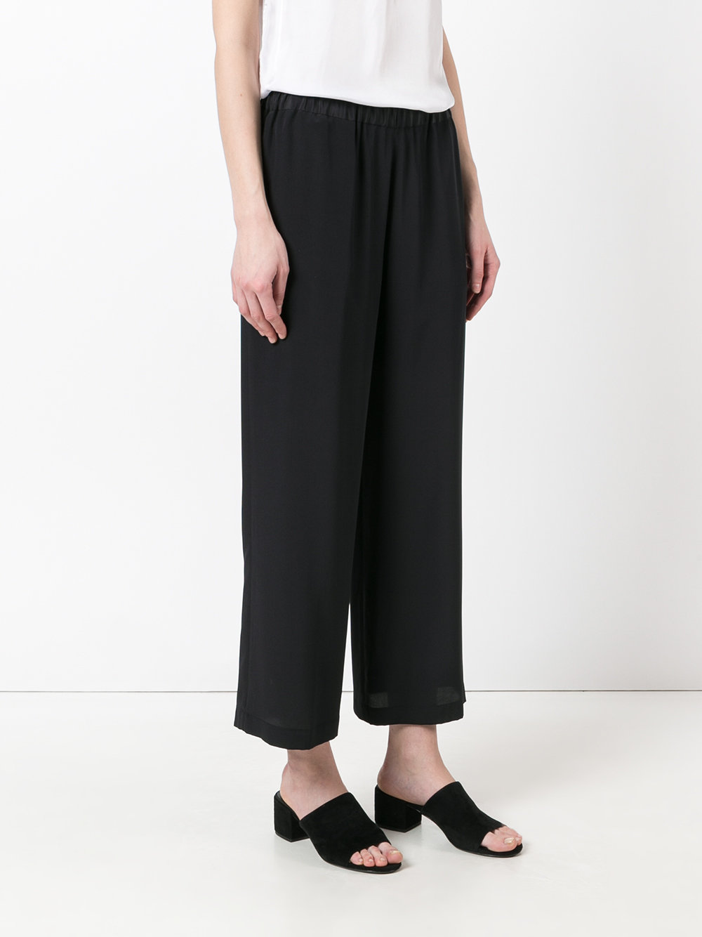 cropped straight trousers 