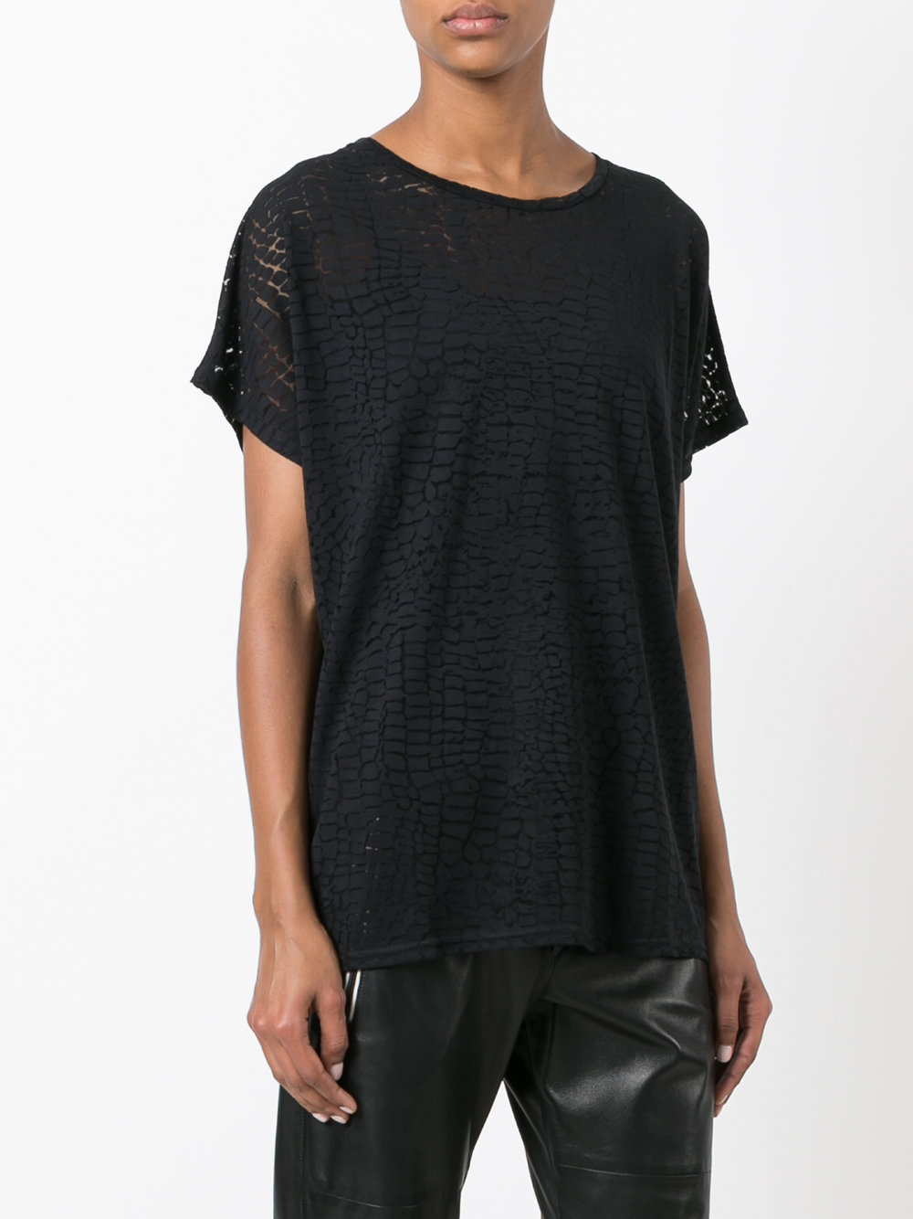 't-hanna-ab sheer crocodile effect t-shirt