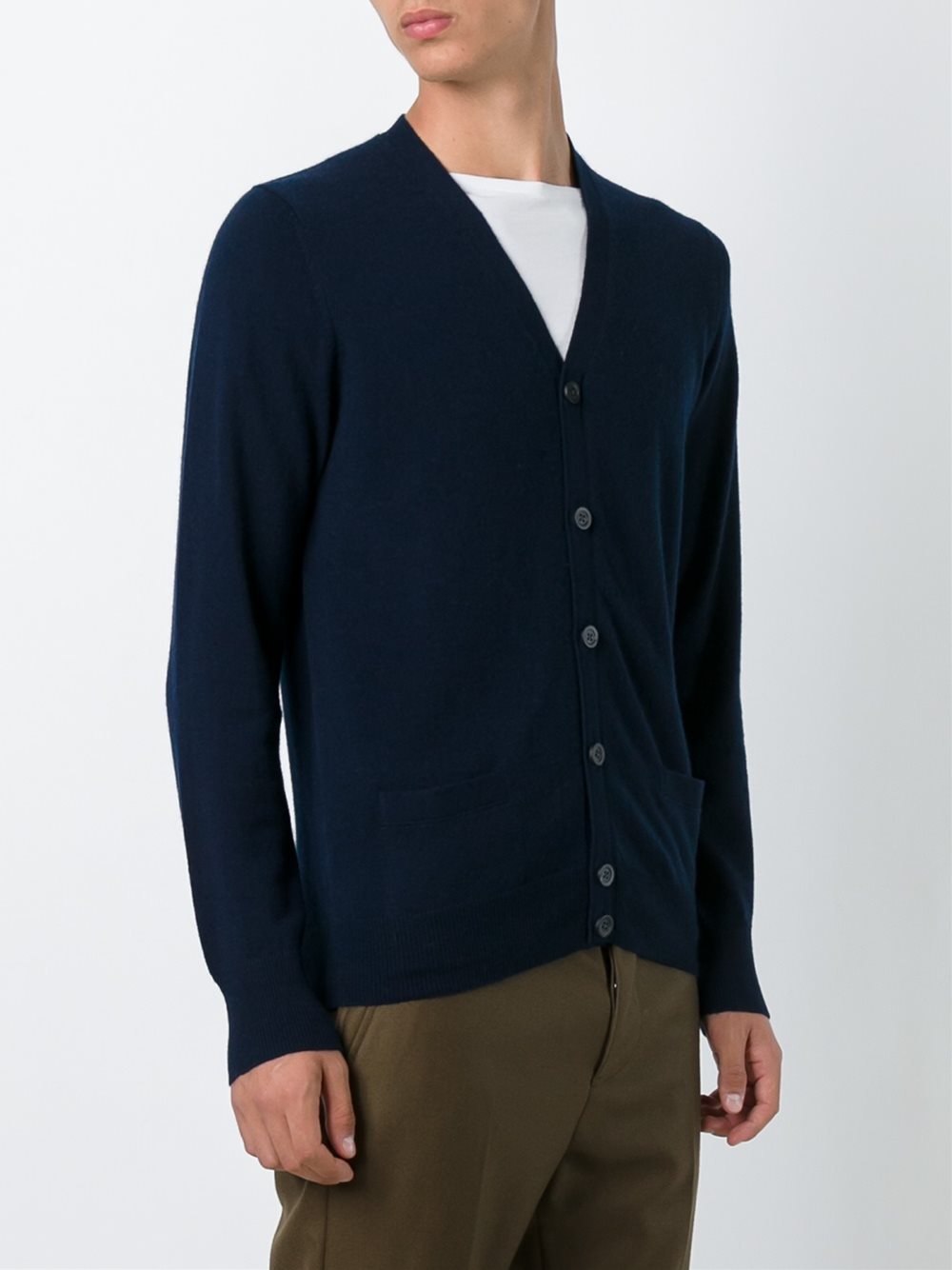 V-neck buttoned cardigan