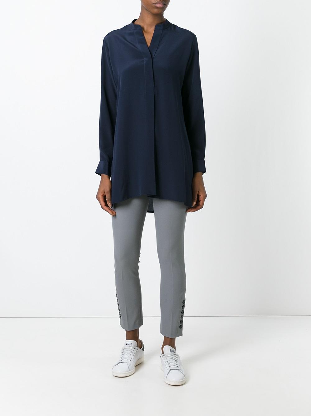 buttoned cropped trousers