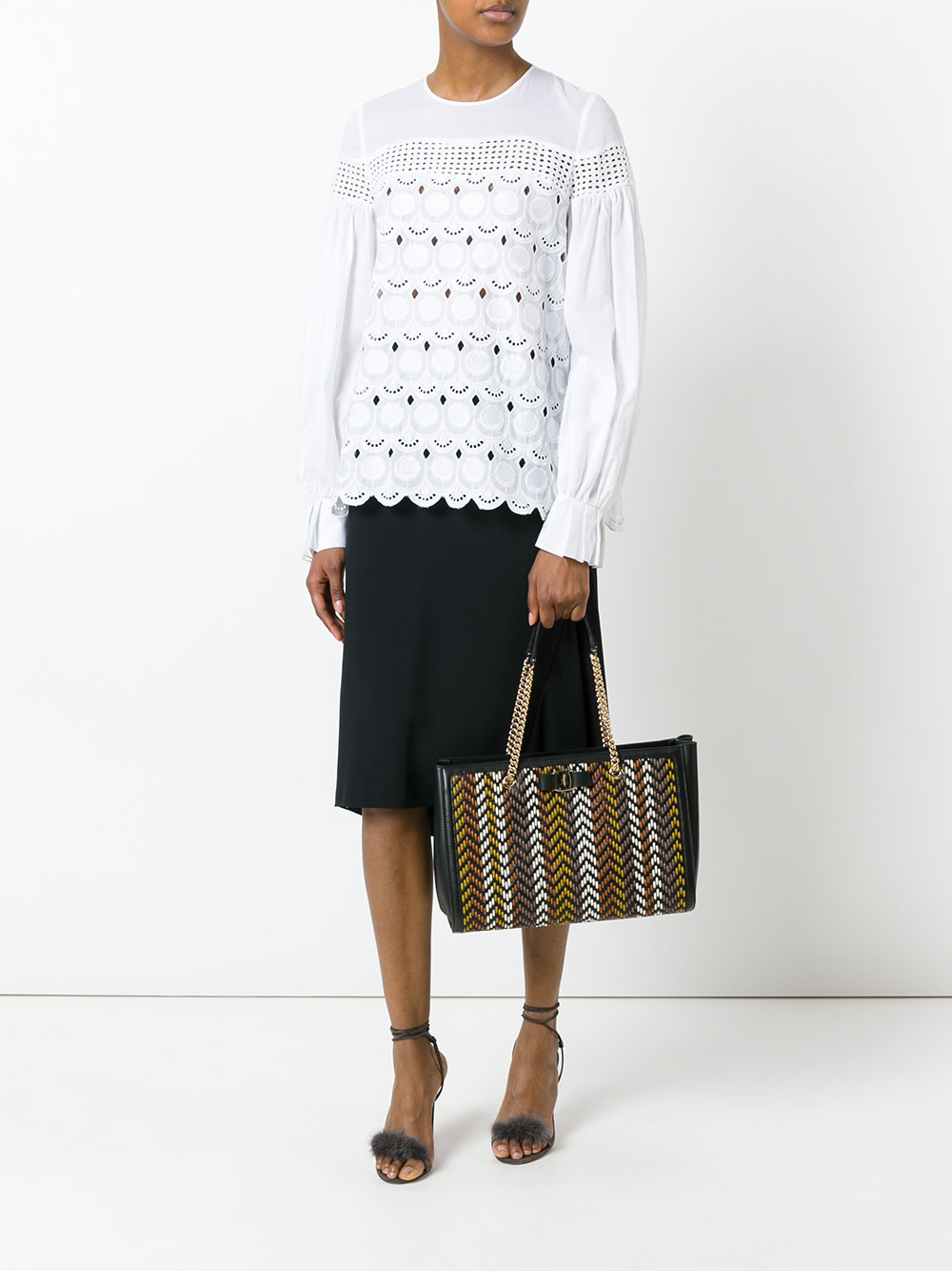 woven texture shoulder bag