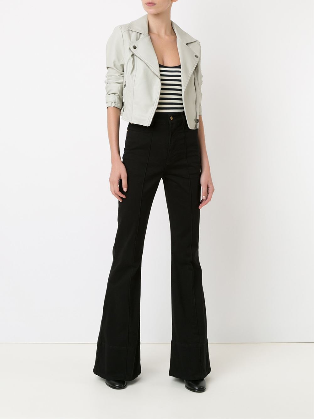 high waist flared jeans
