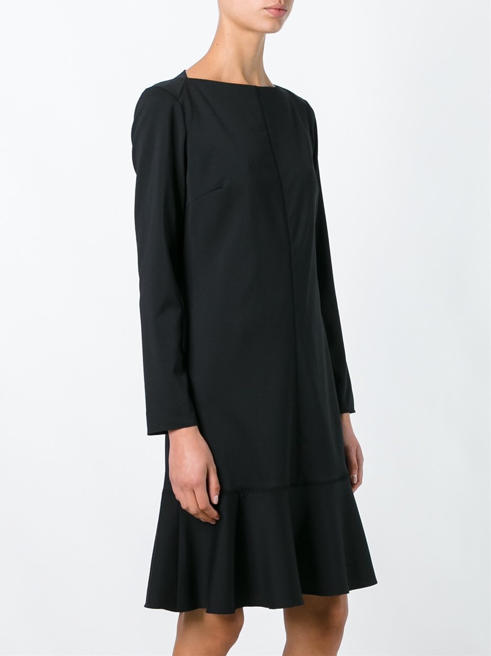 flared longsleeved dress