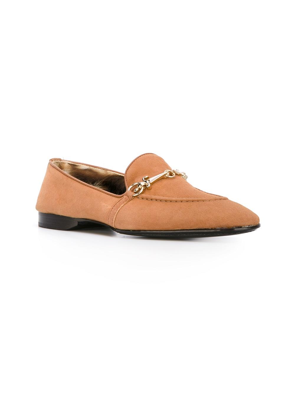 chain detailing moccasins
