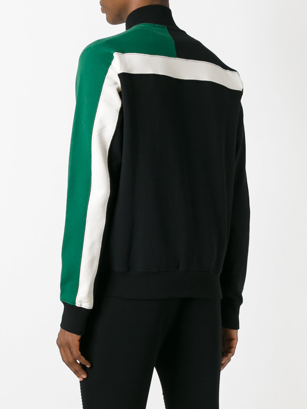 colour block jersey jacket