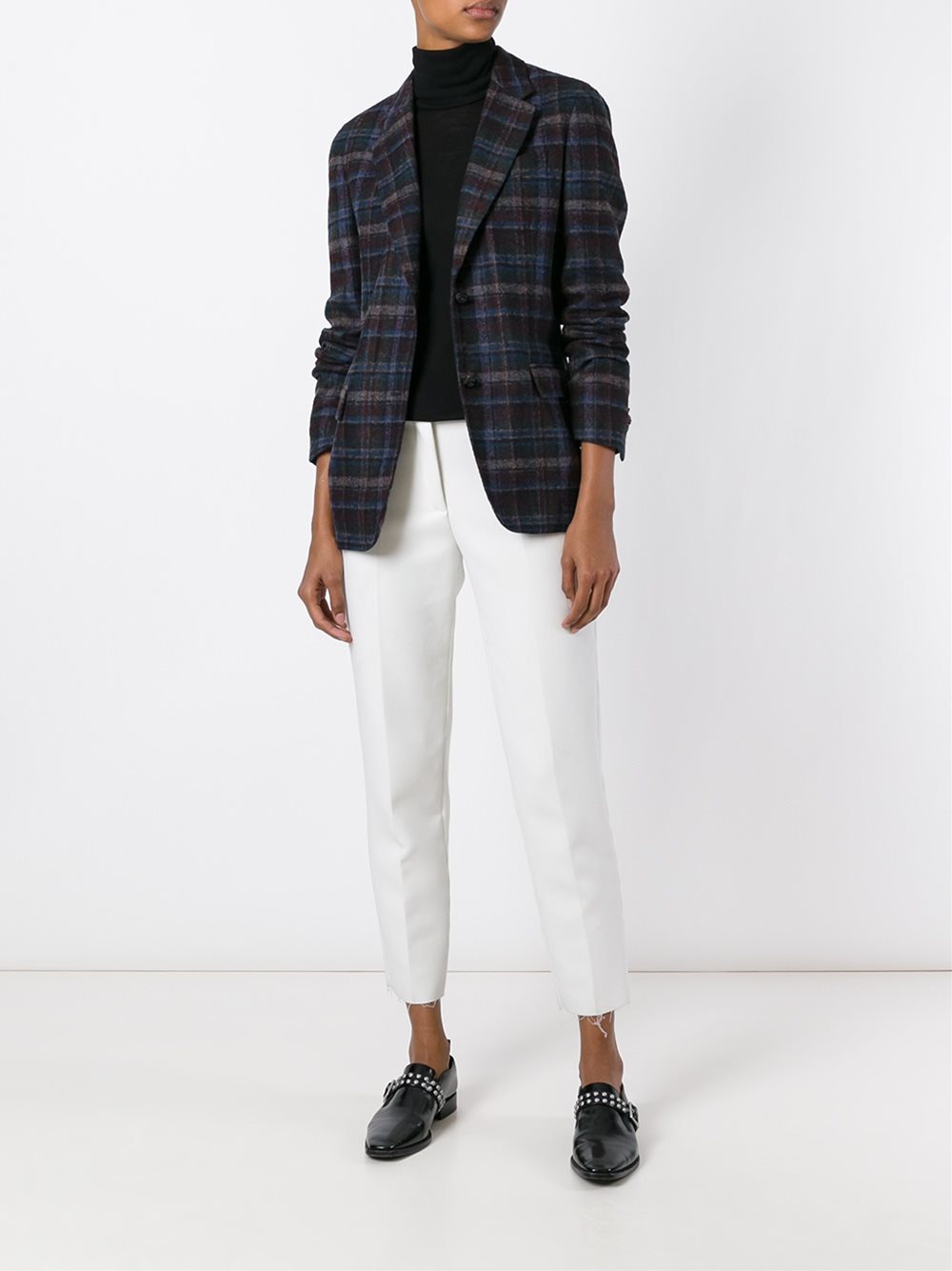 checked blazer