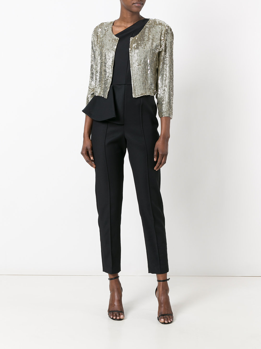 cropped sequin cardigan