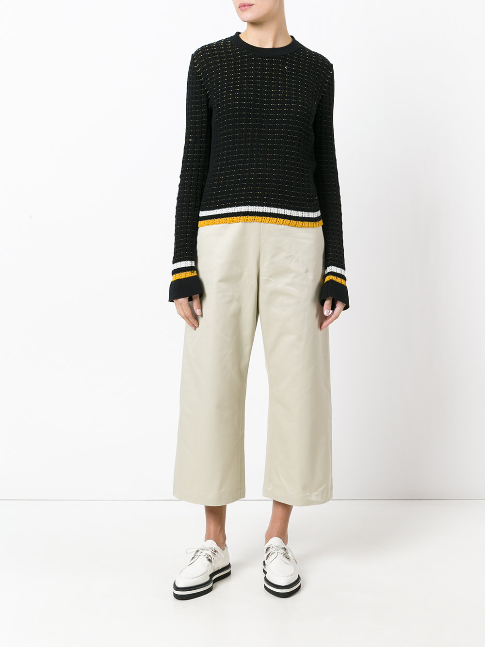 cropped wide-leg trousers