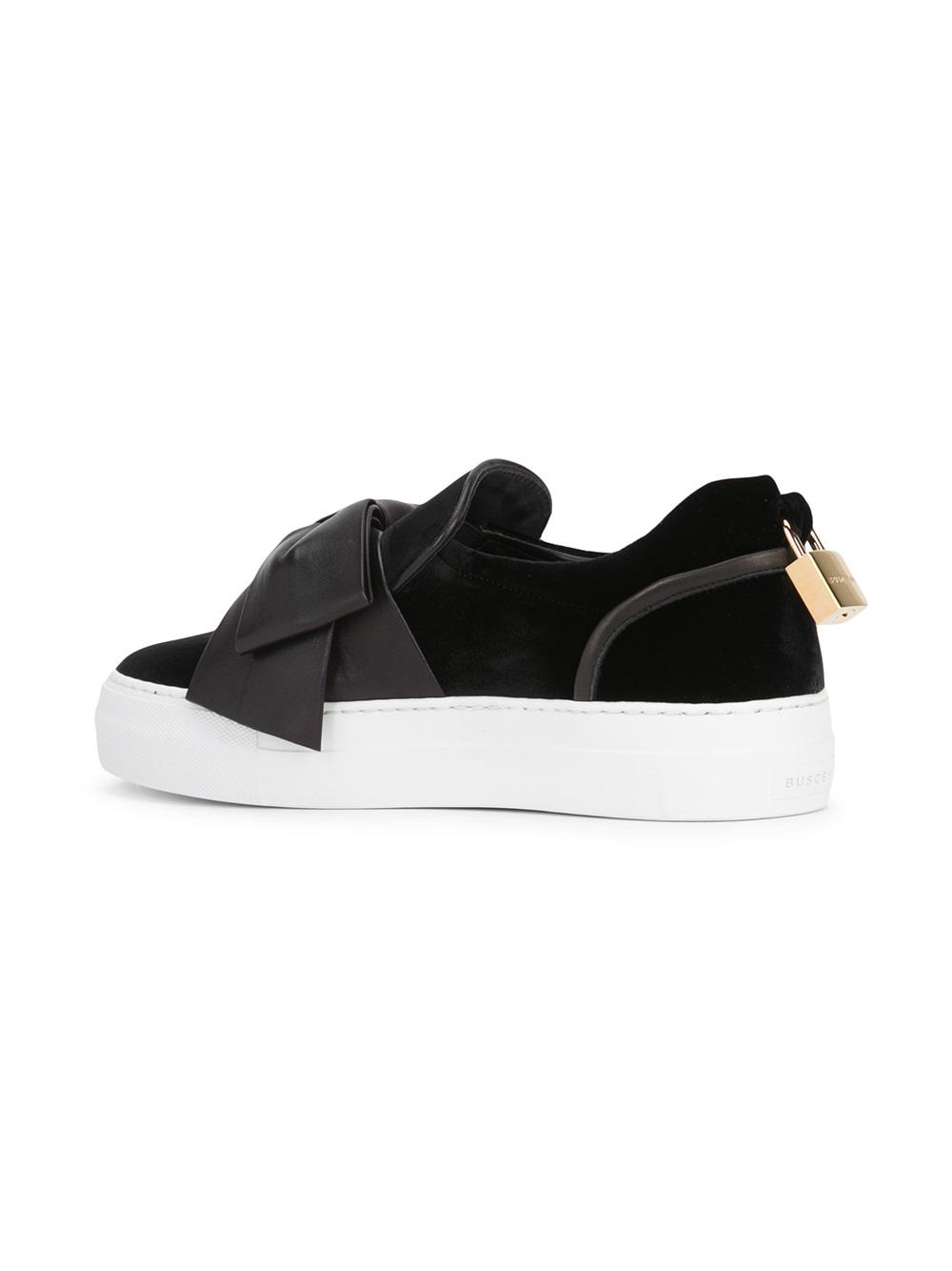 front bow slip-on sneakers