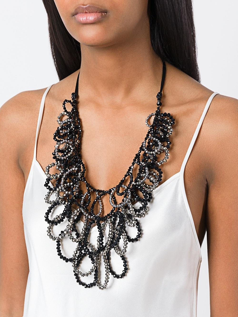 beaded loop necklace