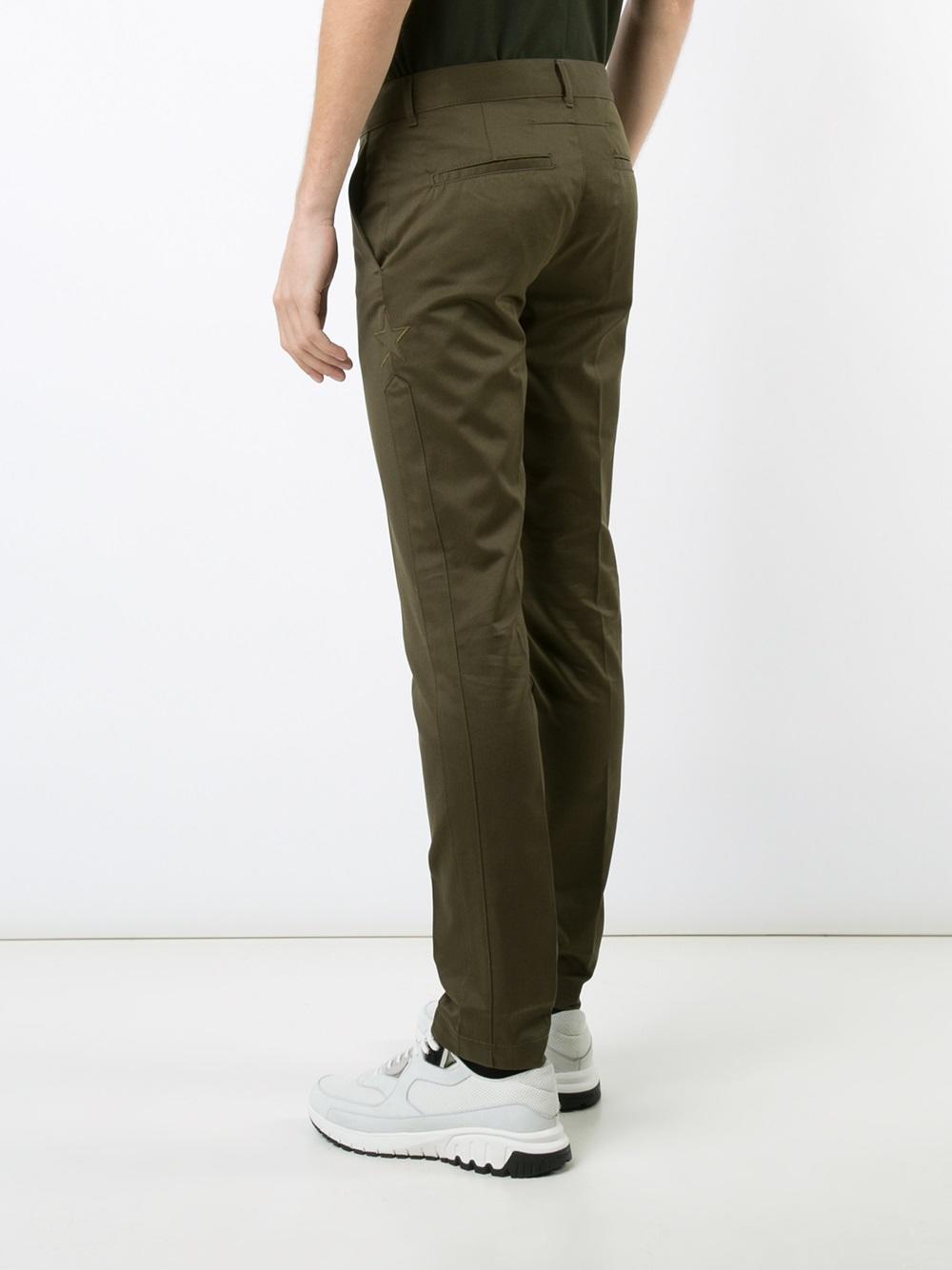 star and stripe trimmed trousers