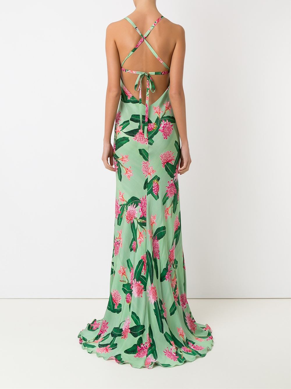 floral print silk dress