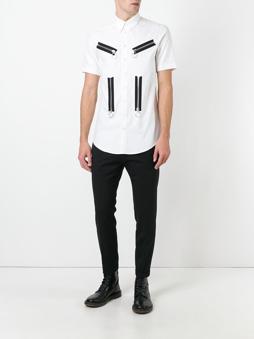 zip applique shirt