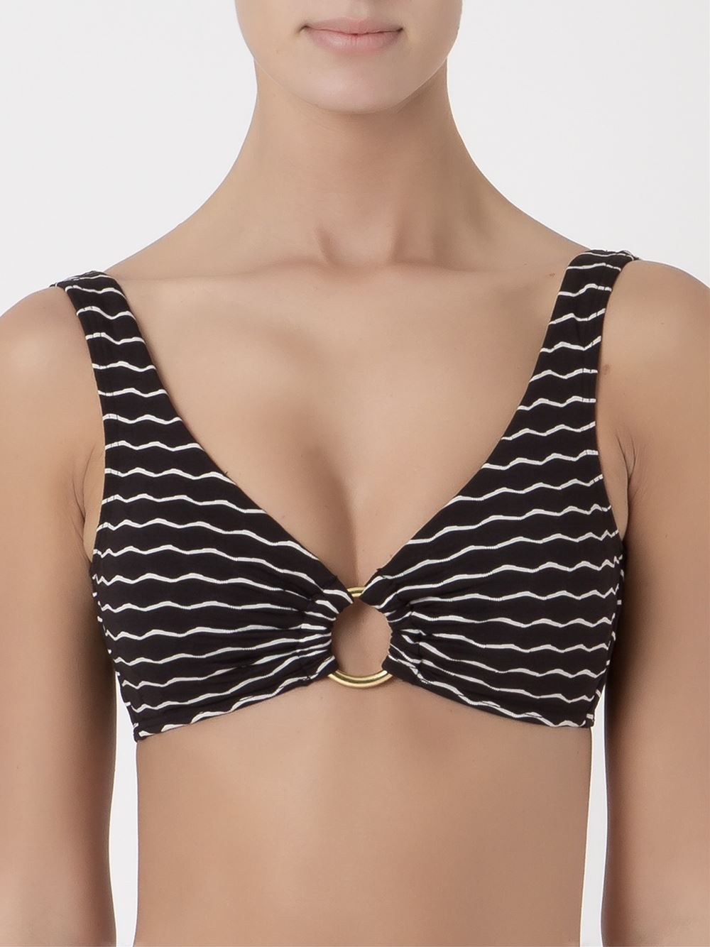 striped bikini top