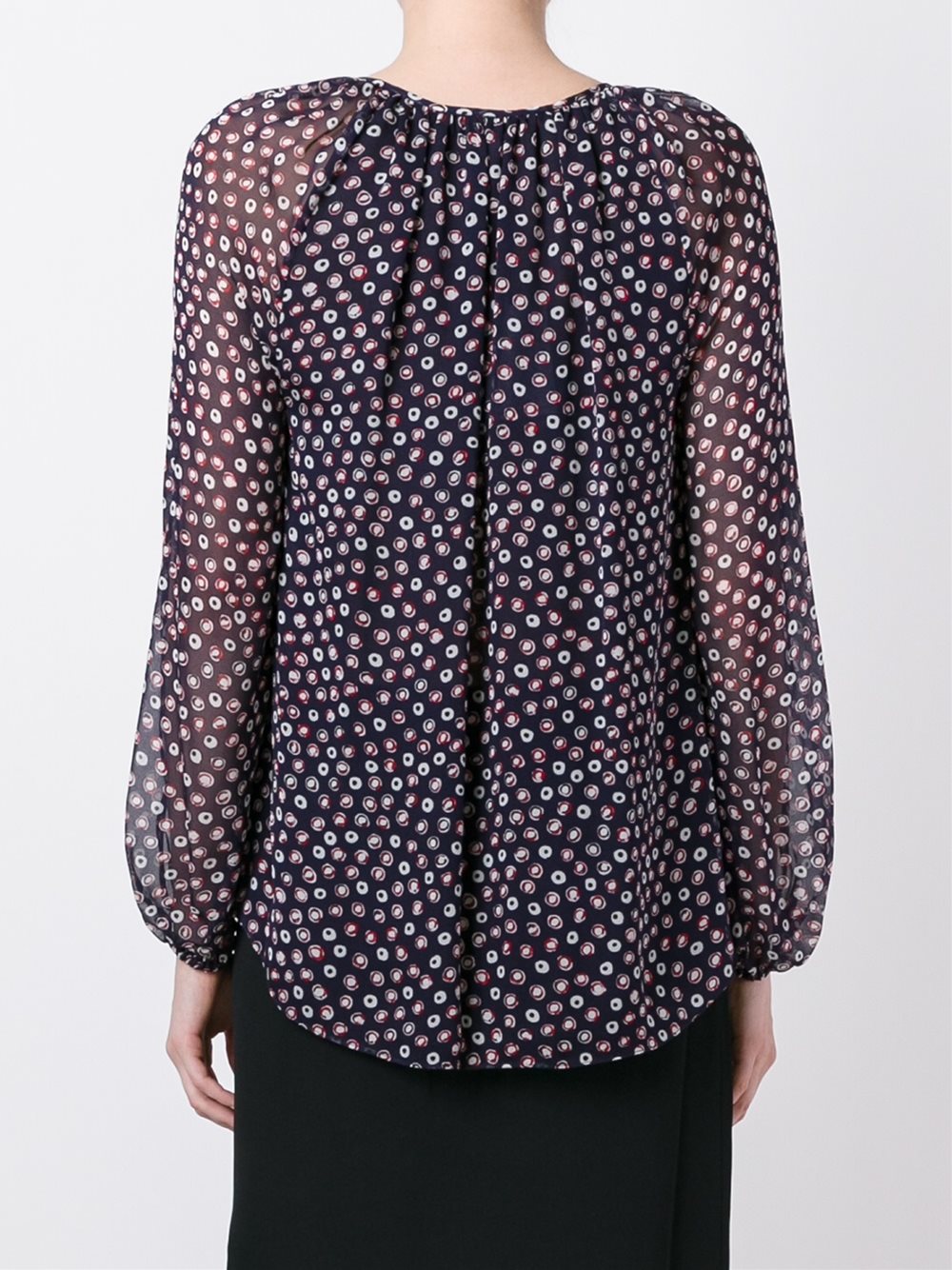 dotted print blouse