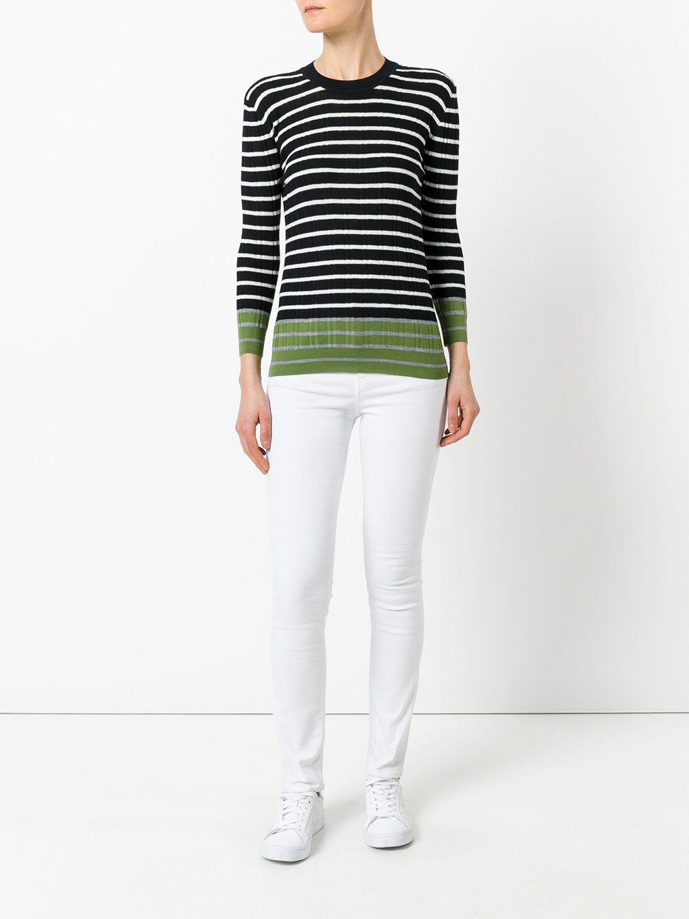 striped contrast sweater