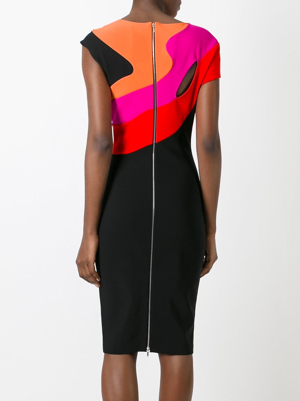 colour block pencil dress