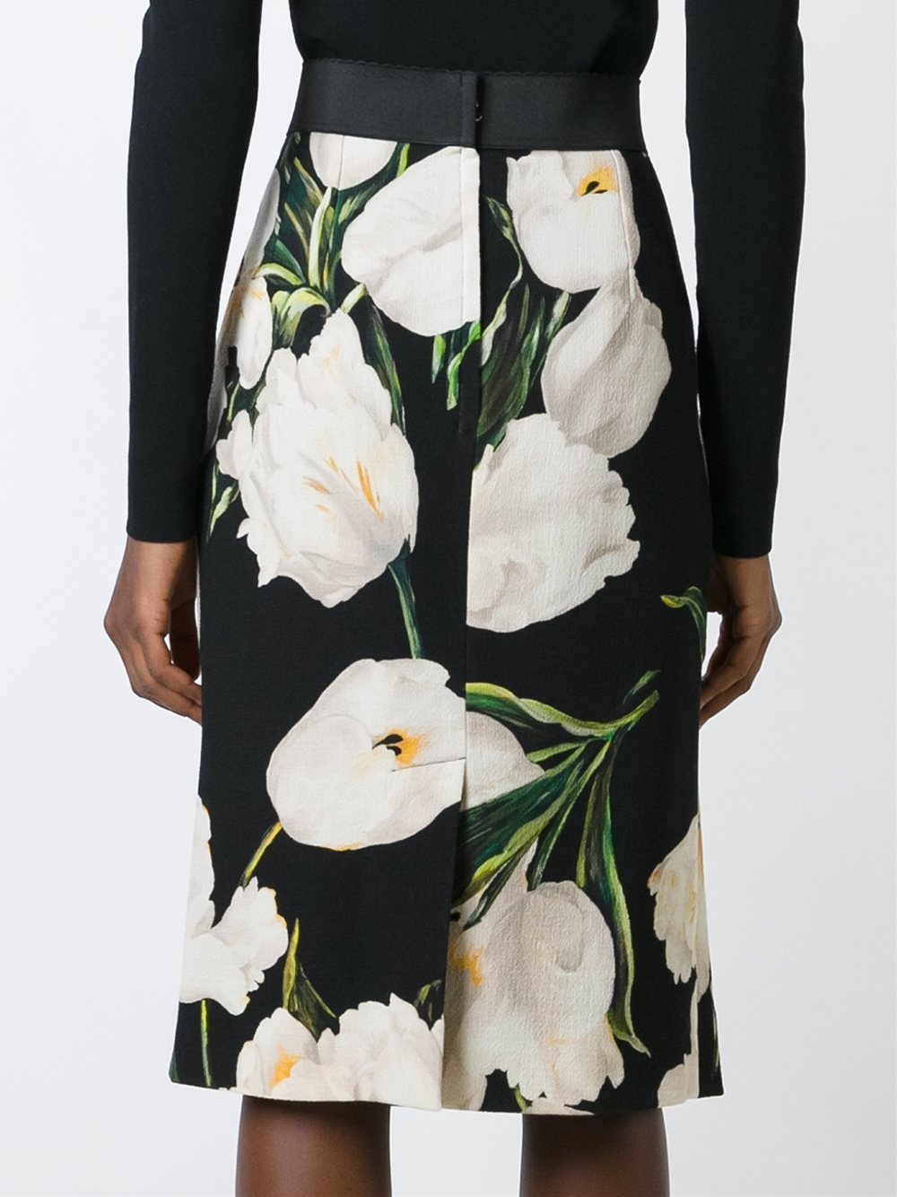 tulip print pencil skirt