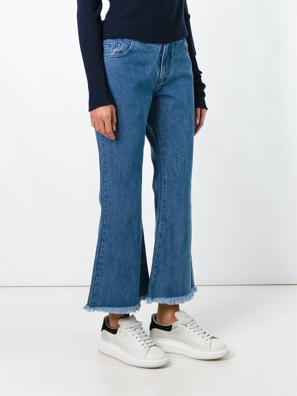 cropped flared jeans