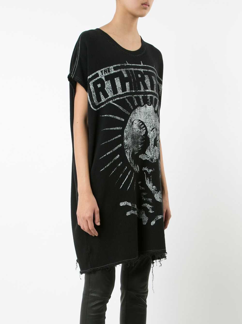 oversized cut-off T-shirt dress