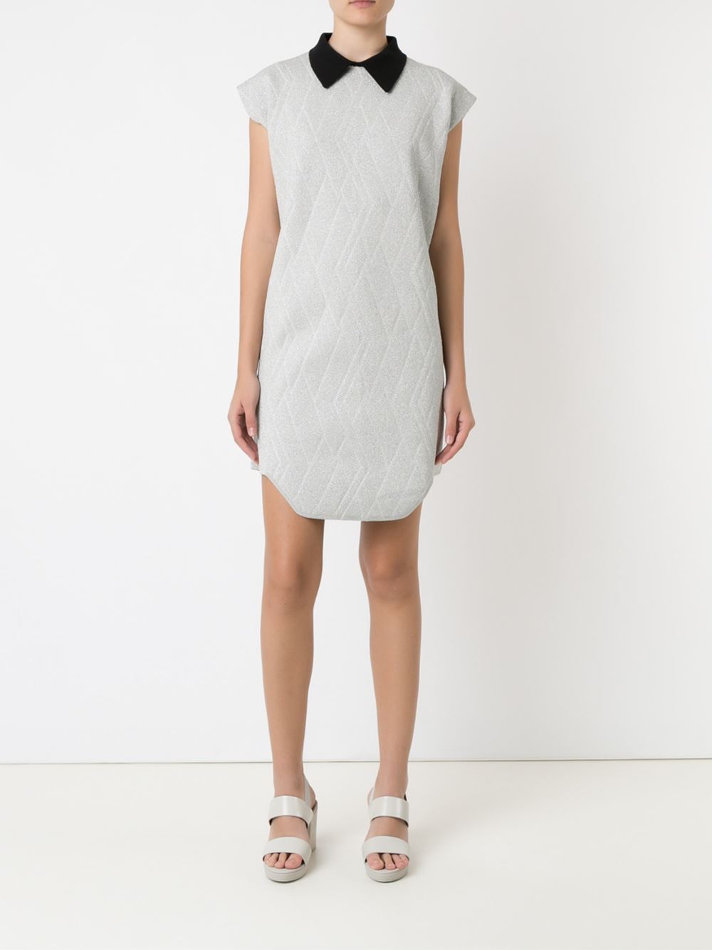 asymmetric hem knit dress