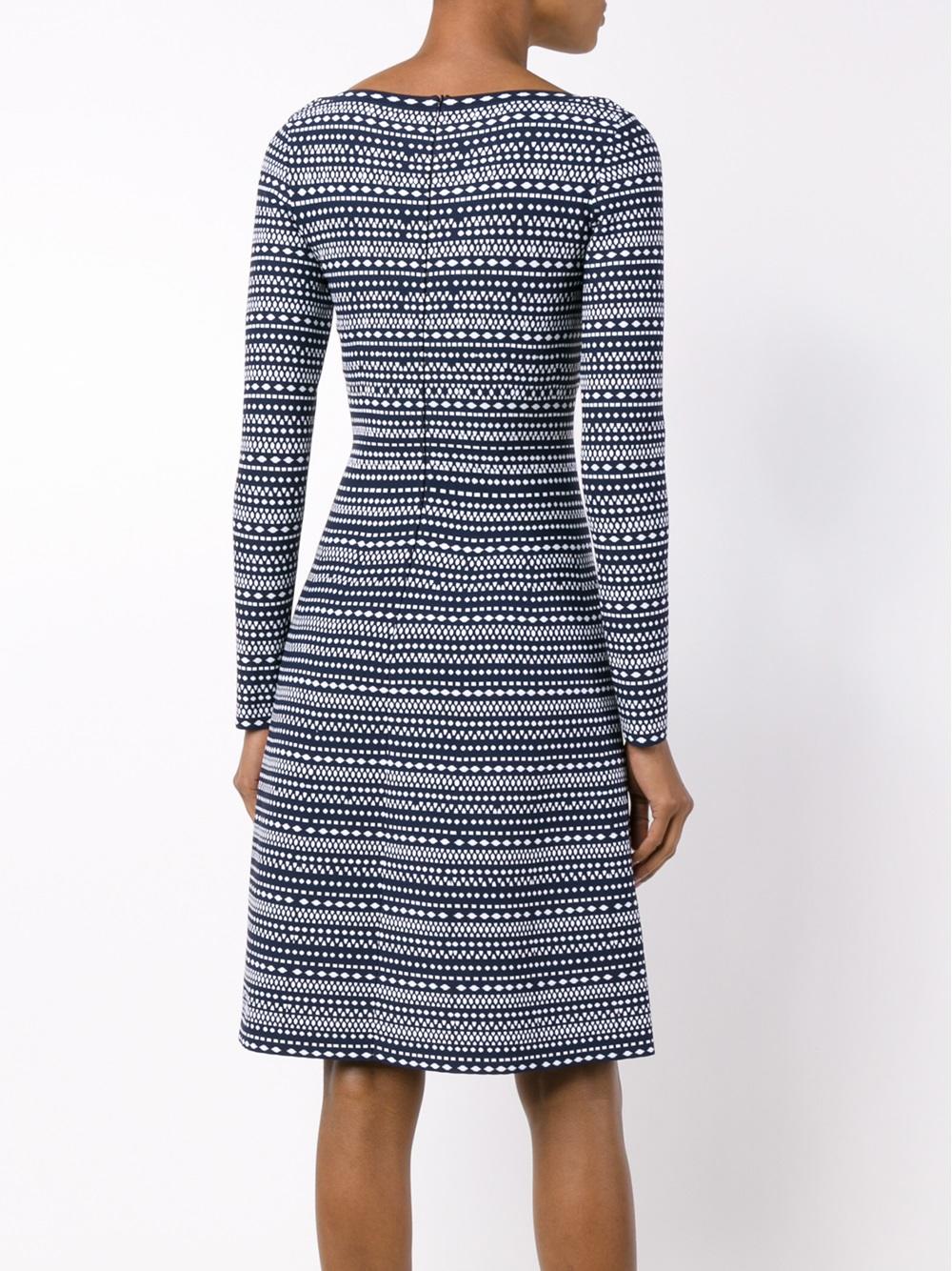 patterned long sleeve dress