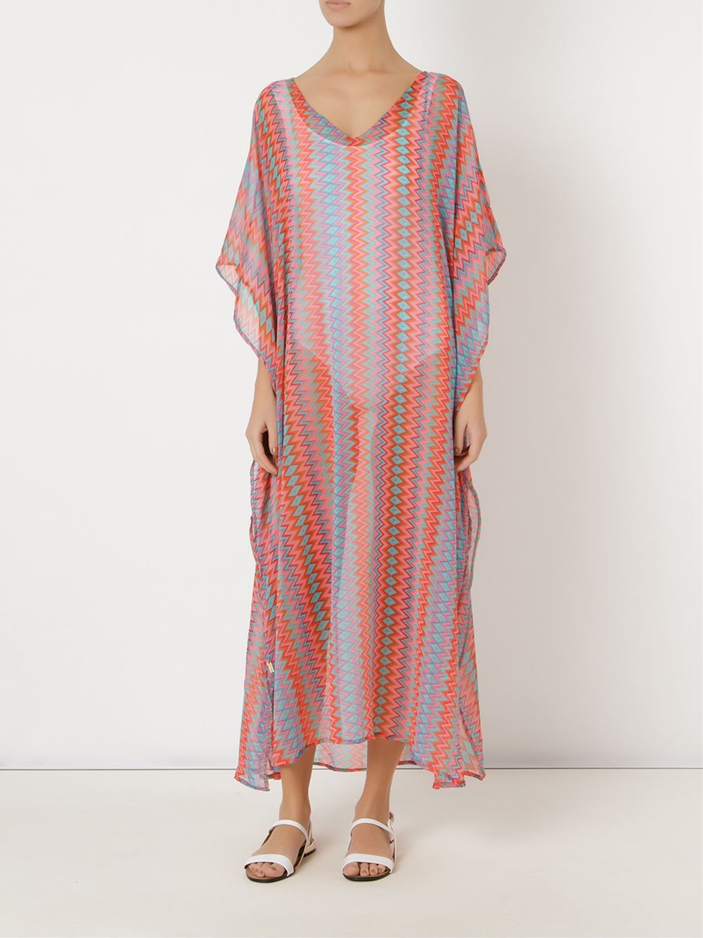 zig zag pattern long kaftan