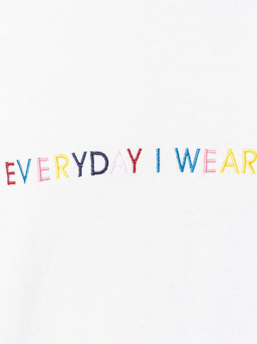 multicoloured embroidered slogan sweatshirt