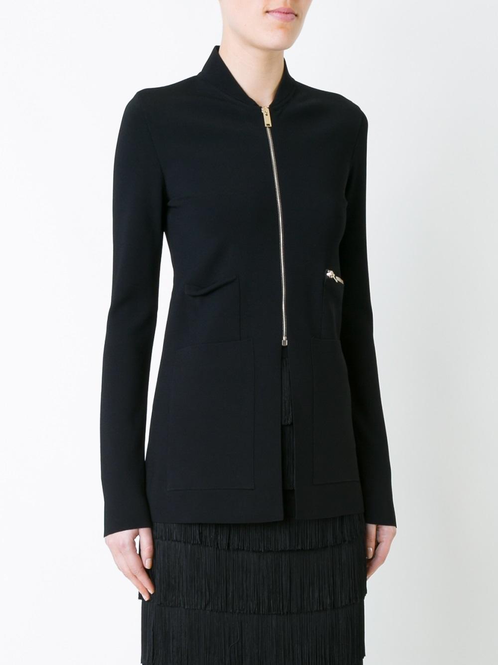 zip detail shirt jacket