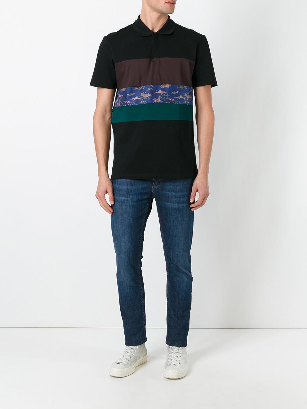 animal stripe polo shirt