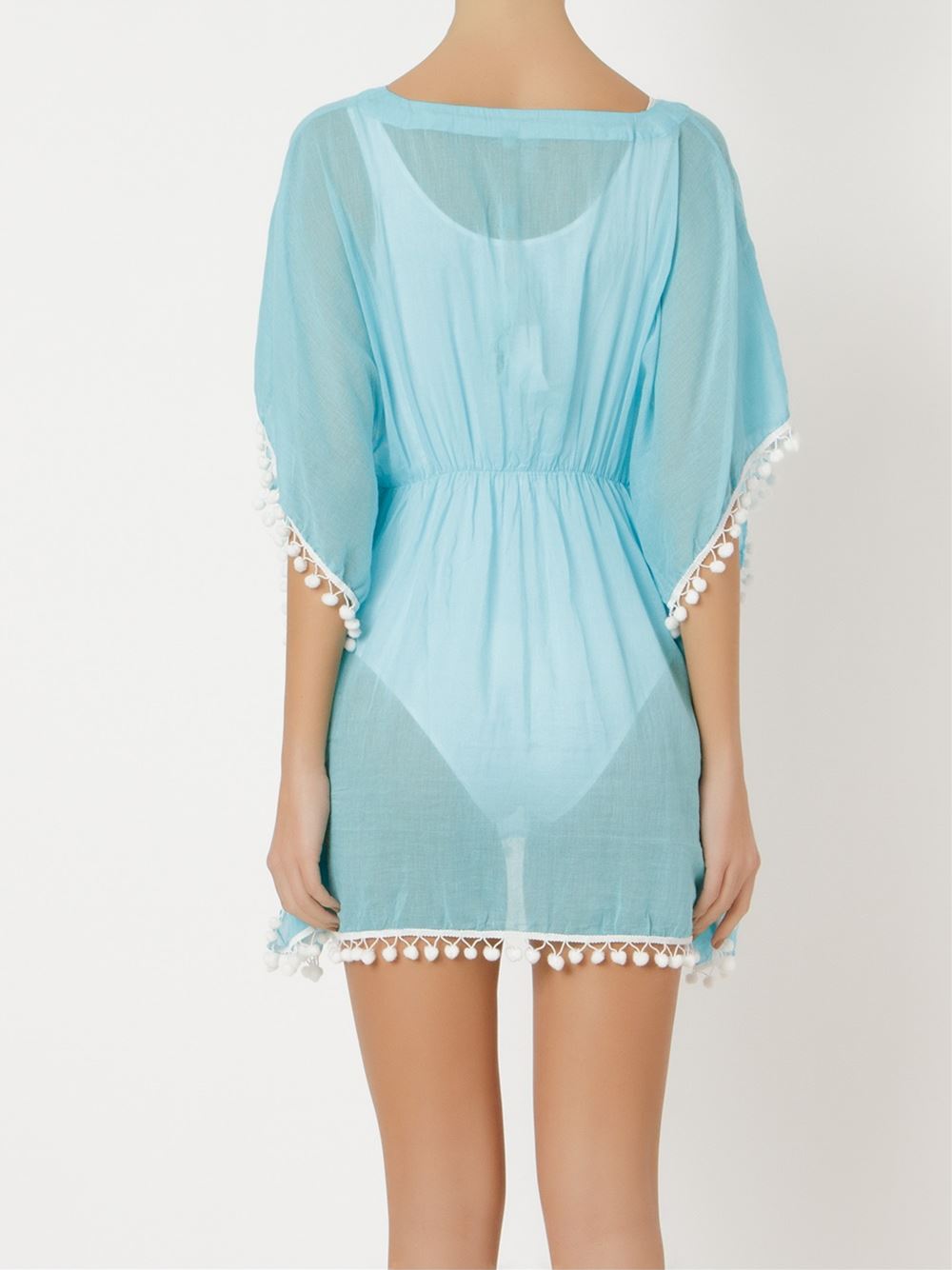 v-neck embroidered kaftan