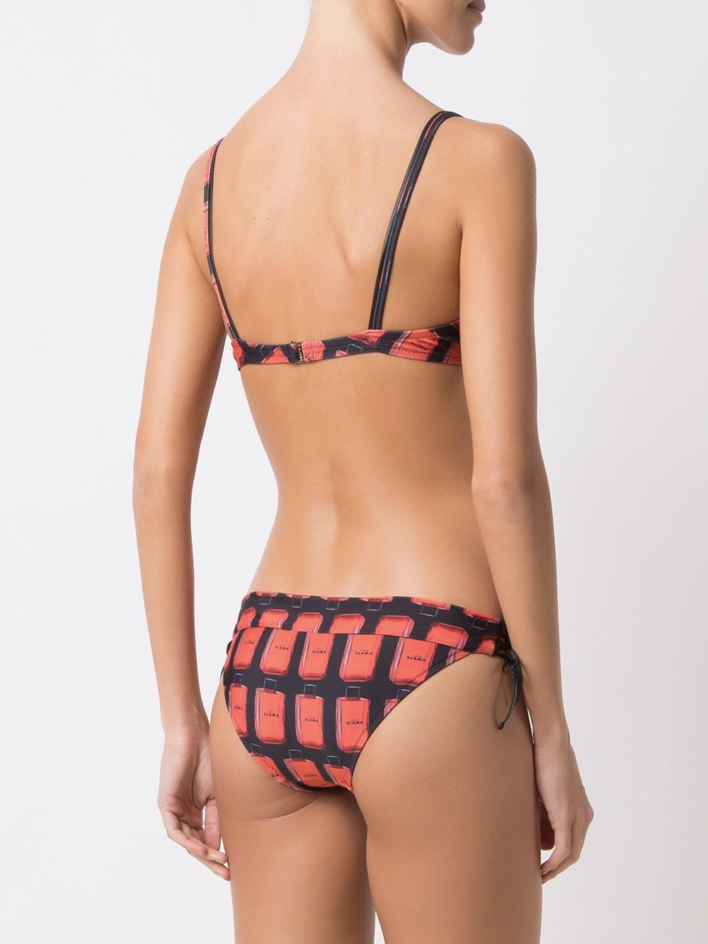 printed balconette bikini set