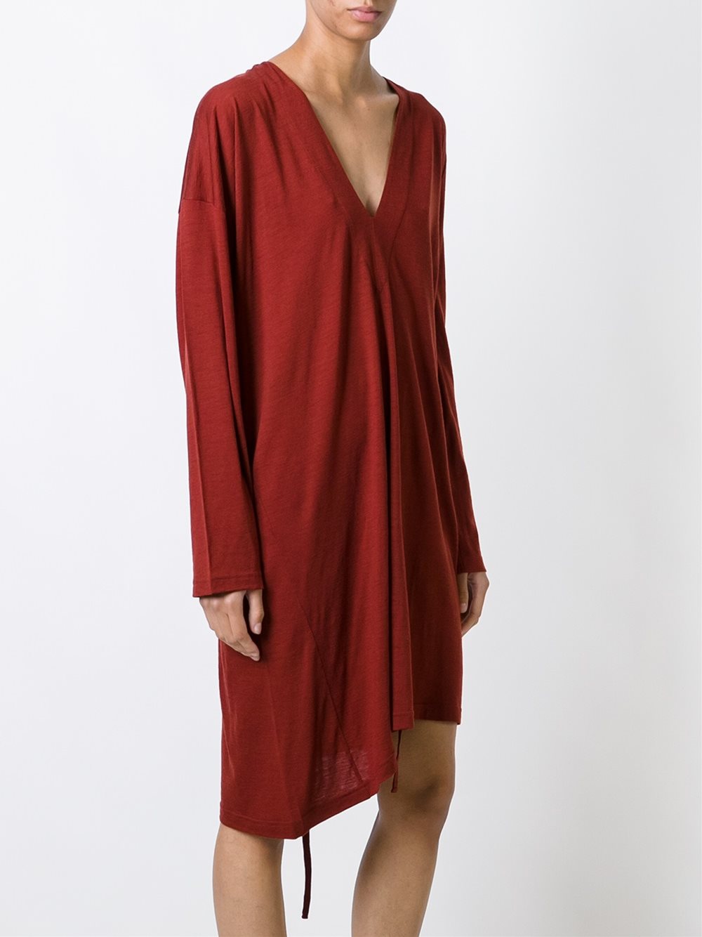 longsleeved v-neck dress