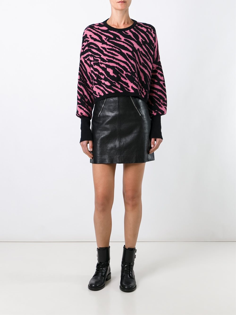 zebra pattern sweater