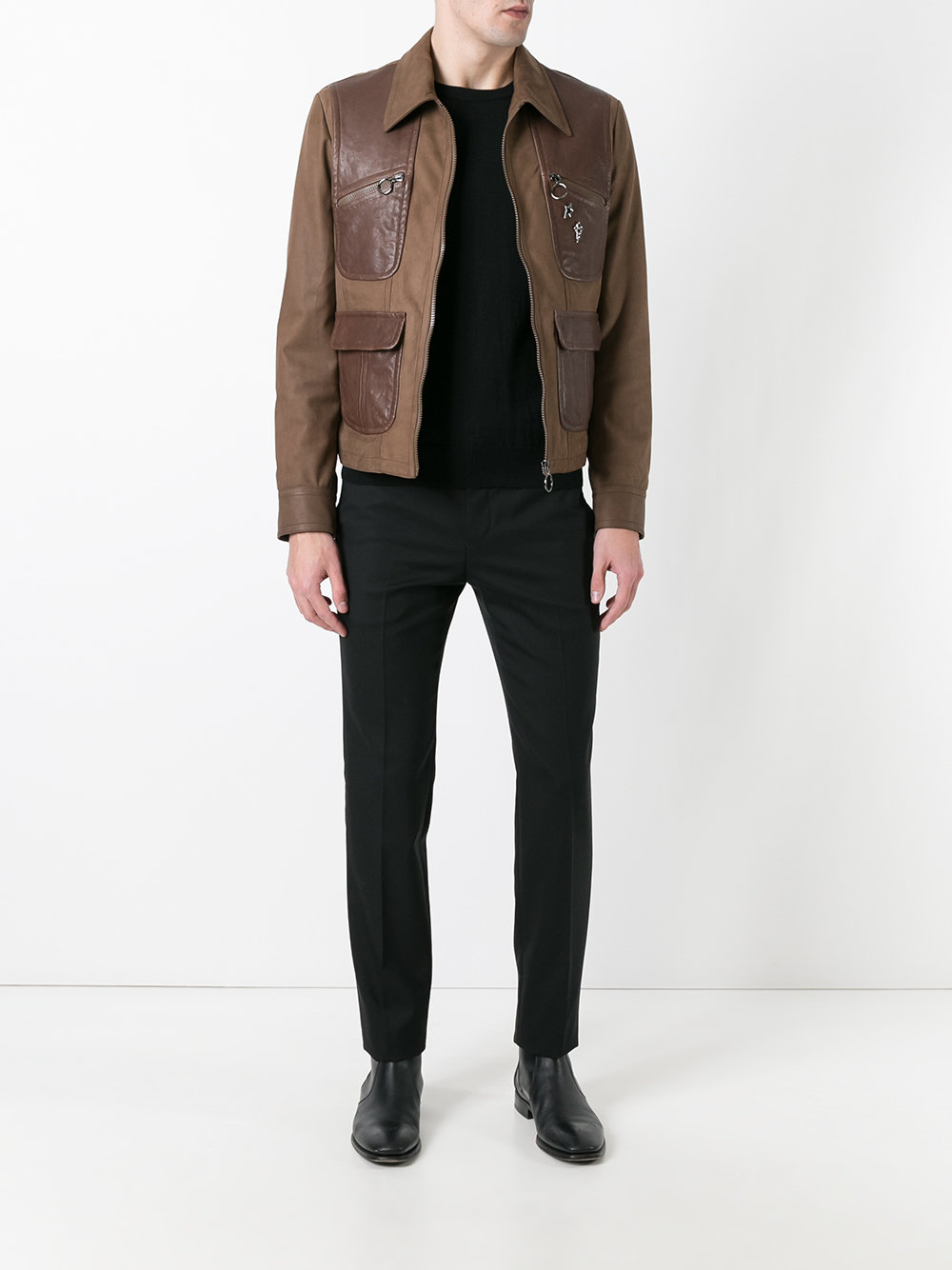 pins leather jacket