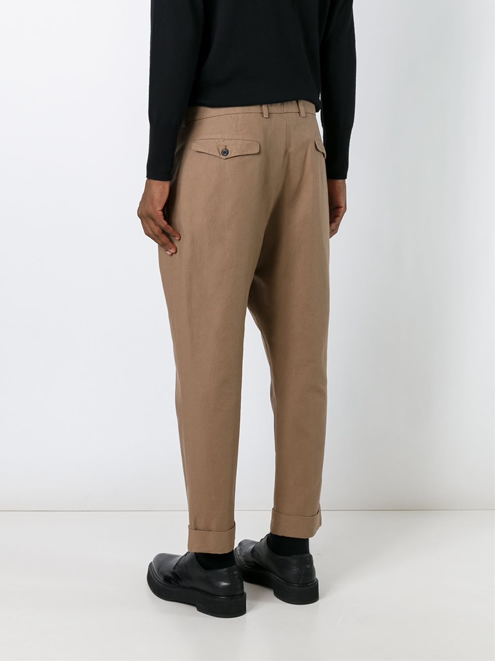 pleated tailored trousers