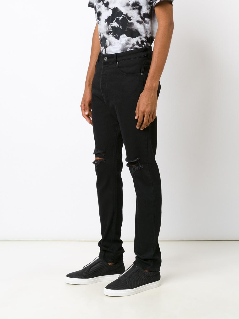 destroyed slim-fit jeans 