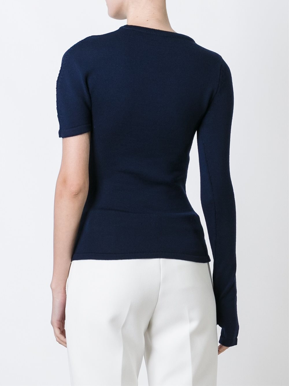 asymmetric sleeves pullover