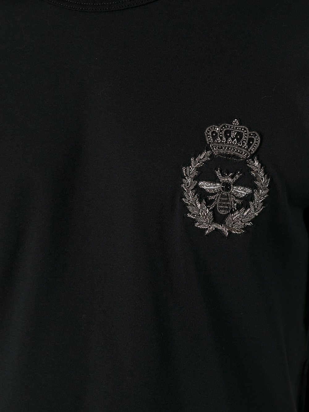 crown & bee embroidered T-shirt 