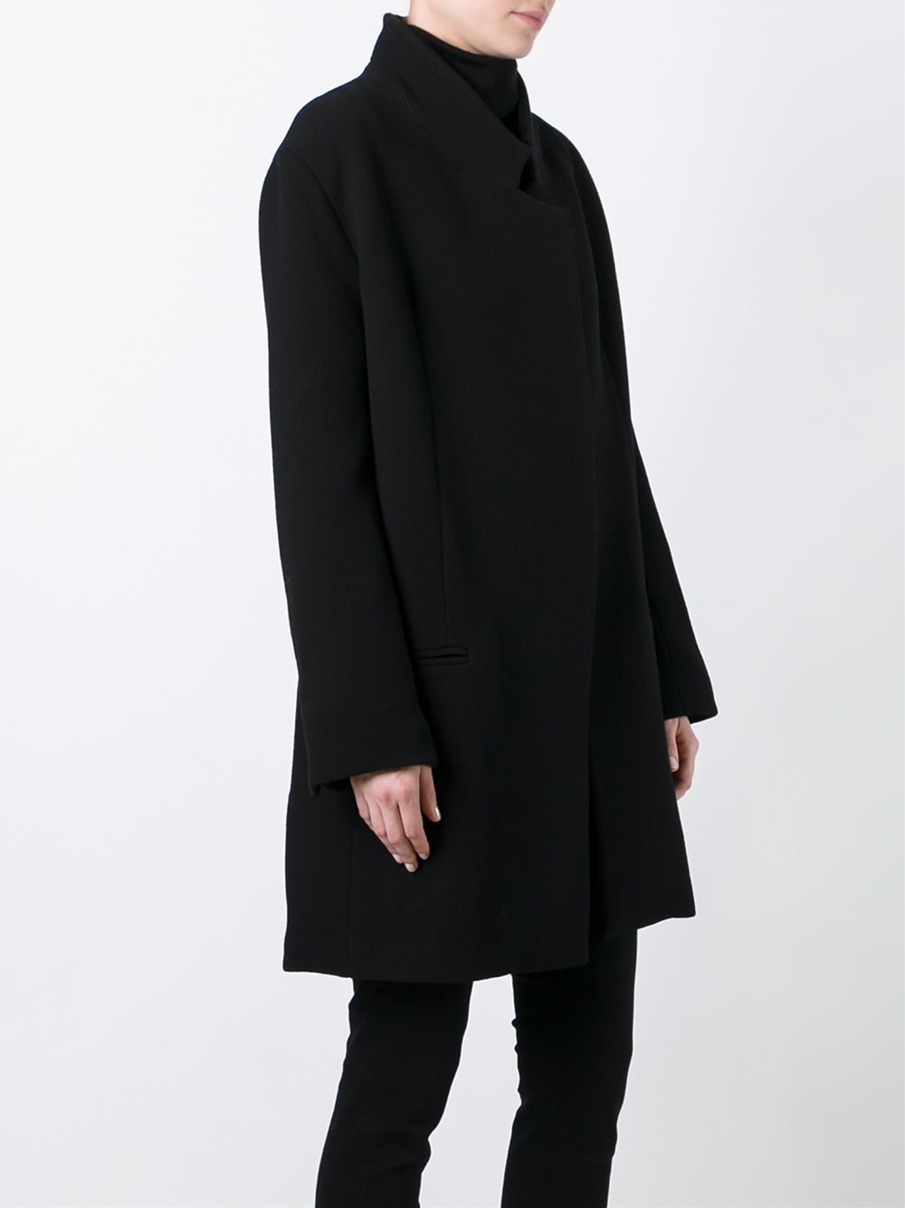 high neck coat