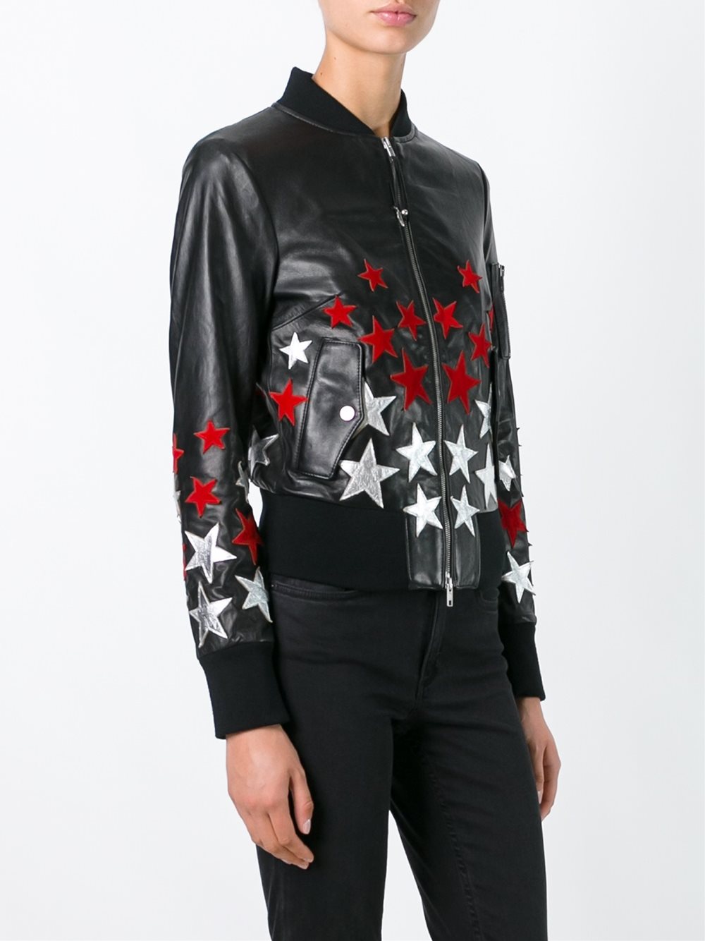 star patch bomber jacket