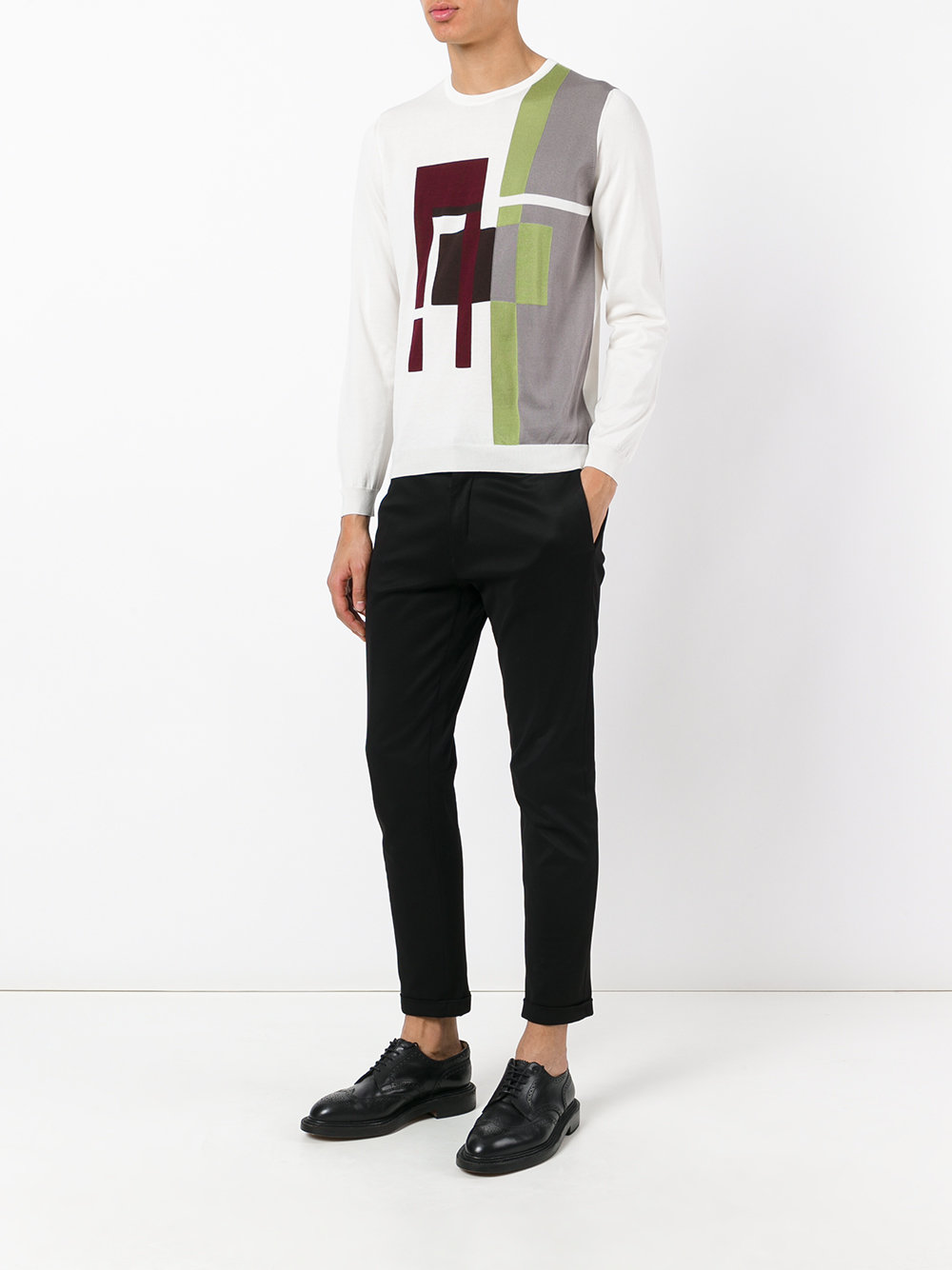 geometric pattern sweater