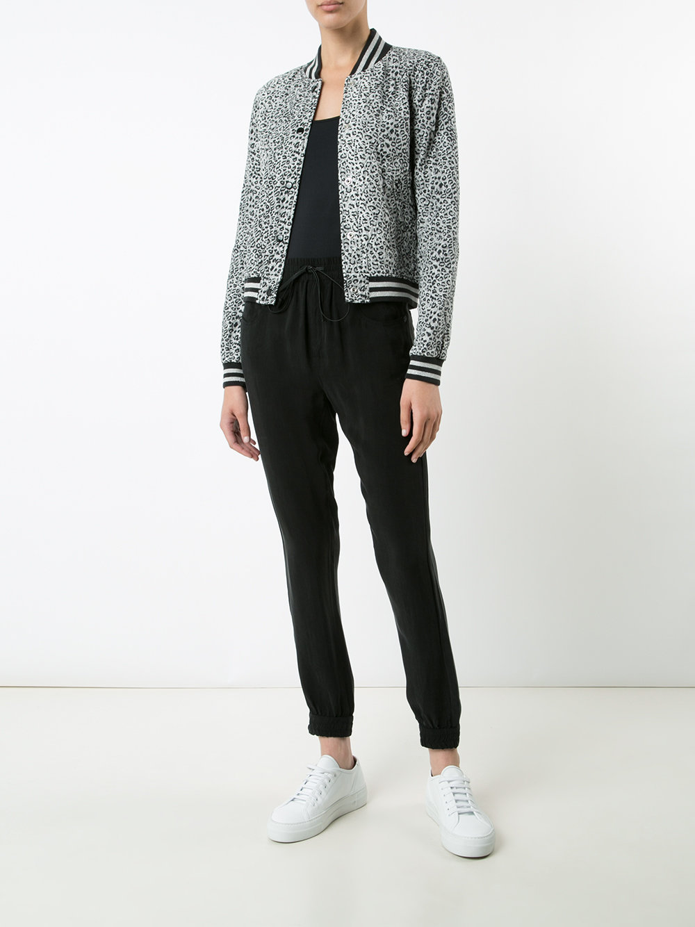cropped drawstring trousers