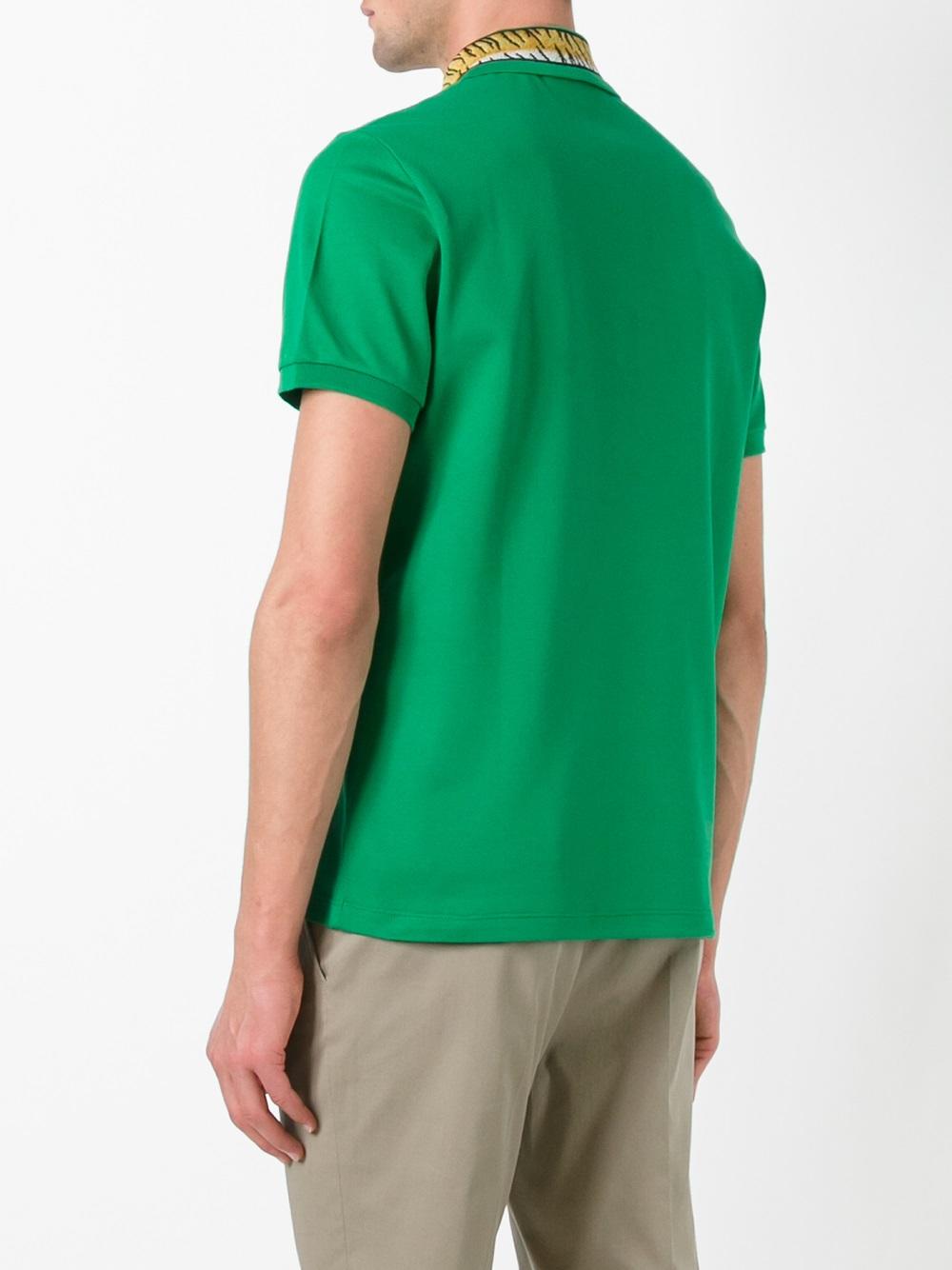 tiger embroidered polo shirt