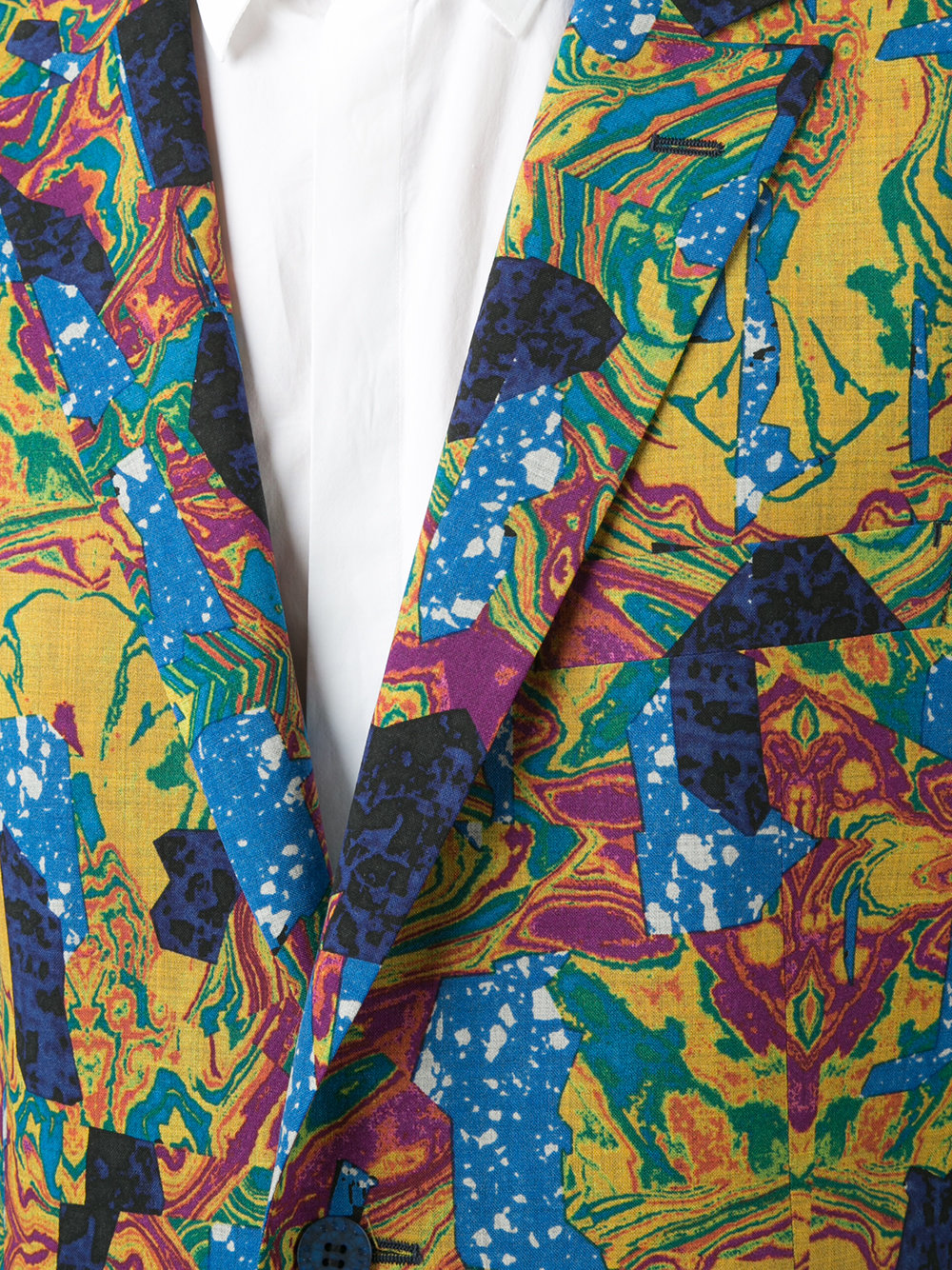 geometric abstract print blazer