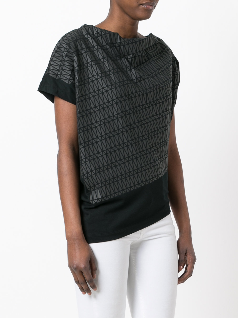 printed asymmetric top 