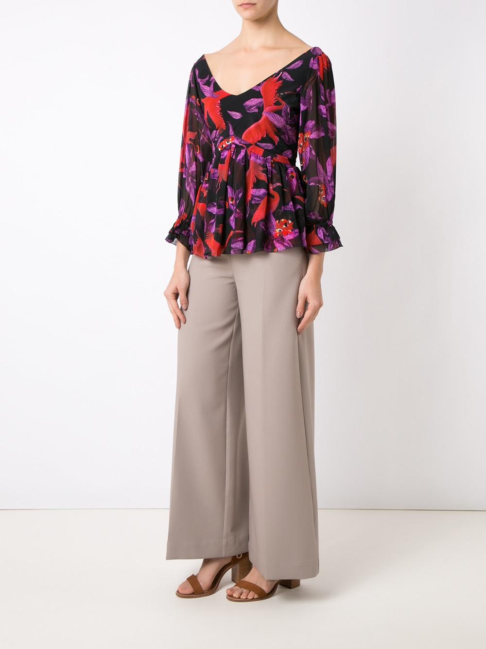 silk printed blouse