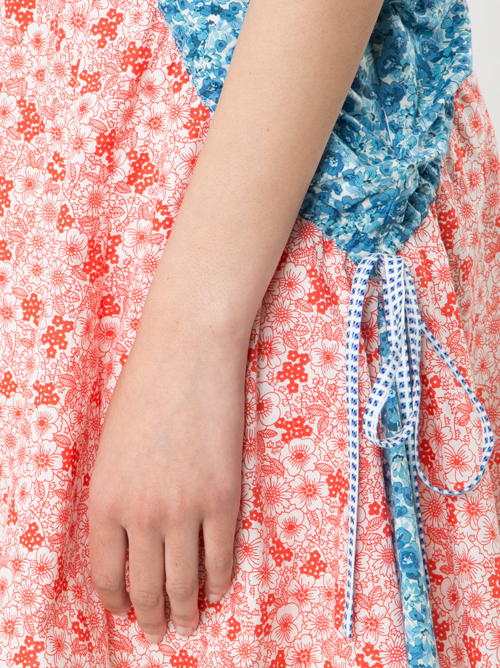 cut-out detail patterned dress