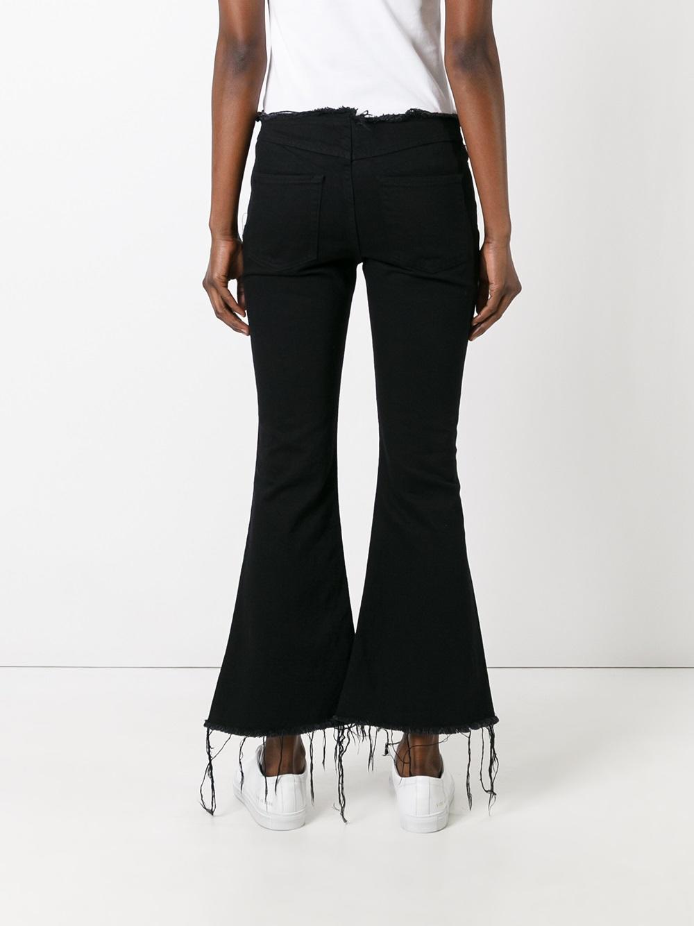 cropped flared jeans